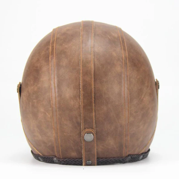 Retro Vintage Motorcycle Helmet Open Face With Goggle Mask - product detail 4