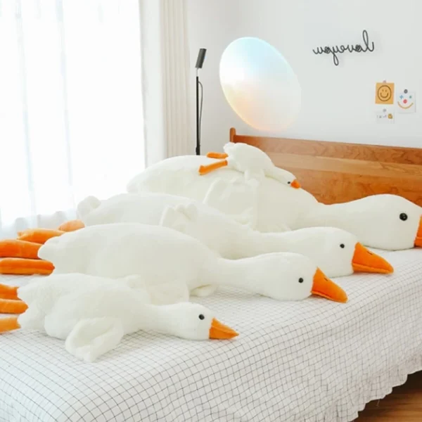 Big White Goose Throw Pillow Duck Sleeping Plush Toy Big Goose Doll Stuffed Toy - product image 6