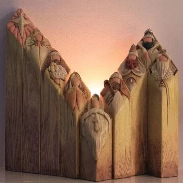 9pcs Heaven Nativity Tree Pillar Statues - product image 5