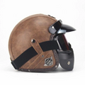 NOMOVA Retro Vintage Motorcycle Helmet Open Face With Goggle Mask