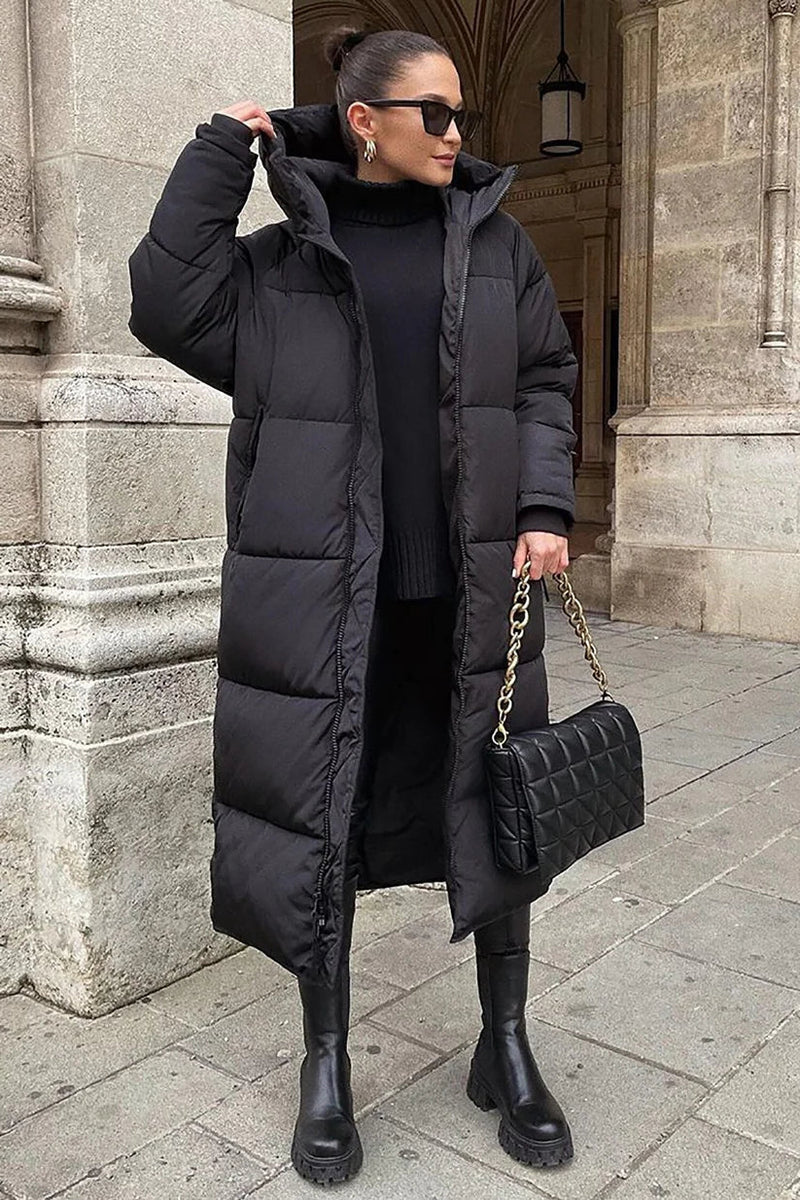 Long, quilted winter coat, warm and elegant - product image 1
