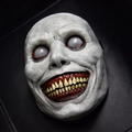 Creepy Smiling Face Evil Mask - Creepy White Eyed Demon Smiling Mask - product image 1