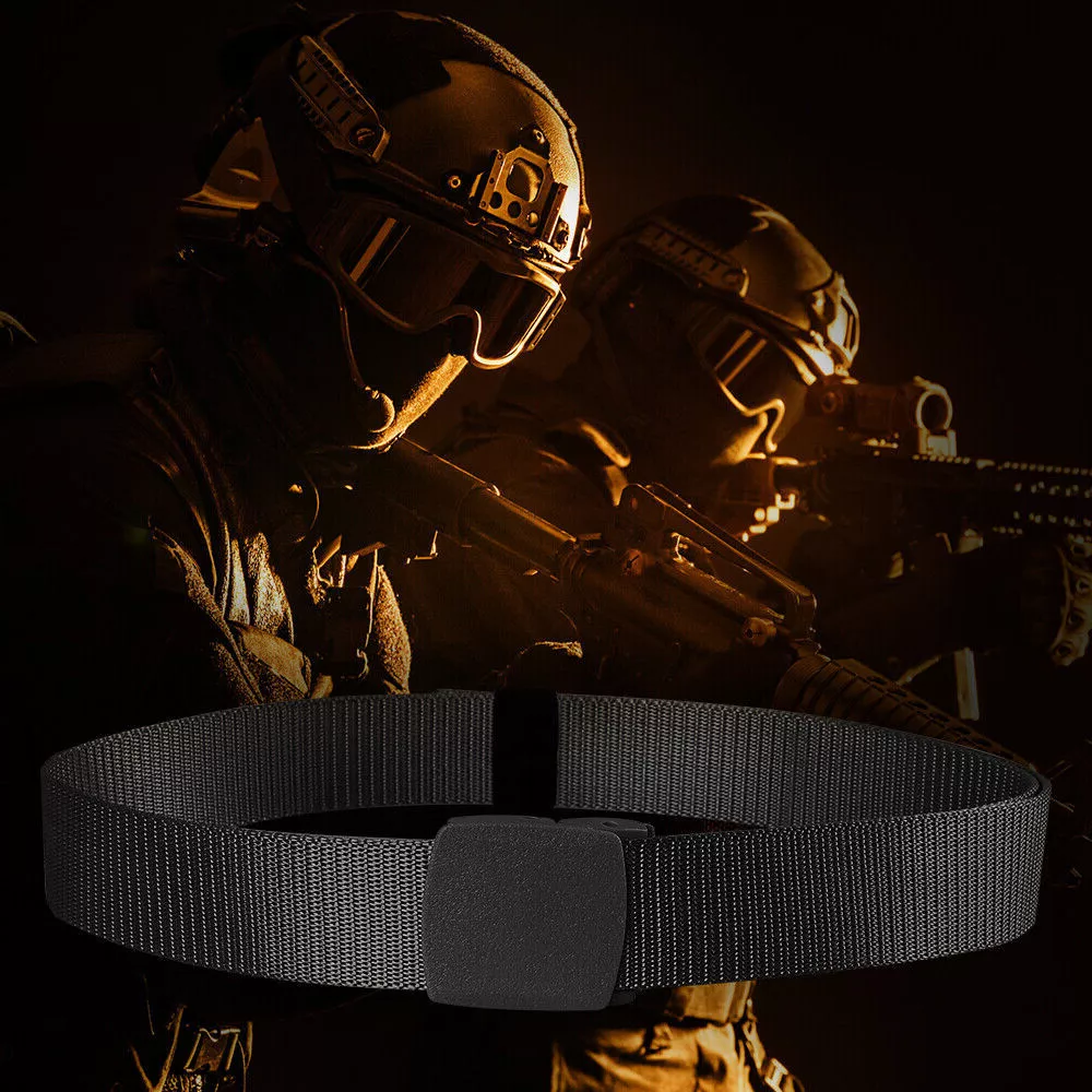 Mens Military Nylon Canvas Belts with Breathable Webiing - product detail 8