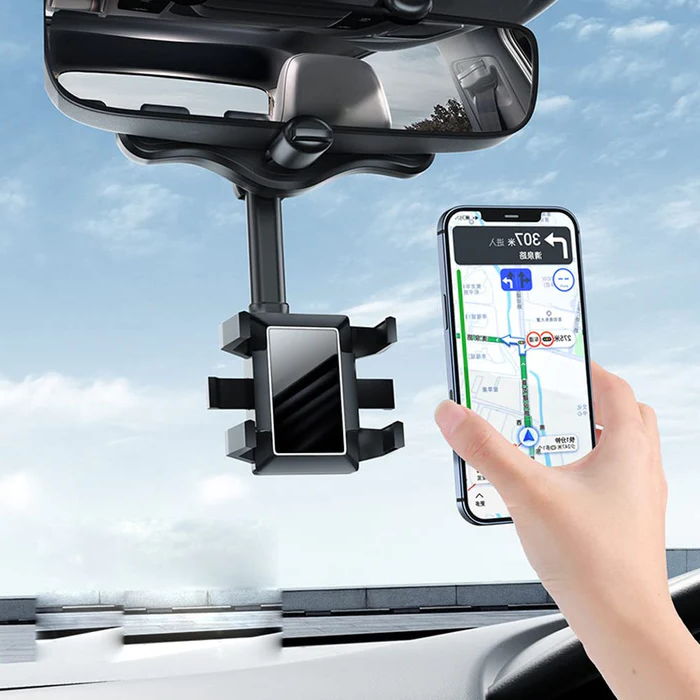 Rotatable and Retractable Car Phone Holder - 360 Degree Rear View Mirror Phone Holder - product image 5