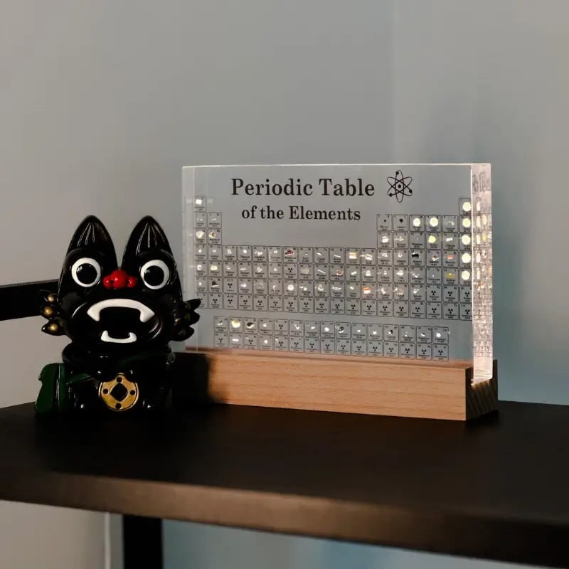 Tabla periódica con elementos reales, pantalla LED de acrílico y regalo educativo