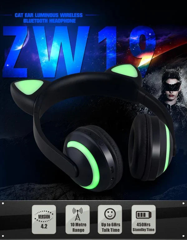 Cat Glowing Bluetooth Headphones - product image 3