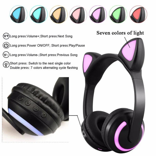 Cat Glowing Bluetooth Headphones - product image 2