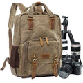 Waterproof Waxed Canvas Camera Backpack - product image 1