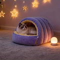 Warm Arctic Fleece Enclosed Cat Cave Bed - product detail 3