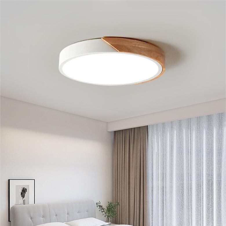 Luz de techo redonda delgada moderna y minimalista con brillo para espacios del hogar