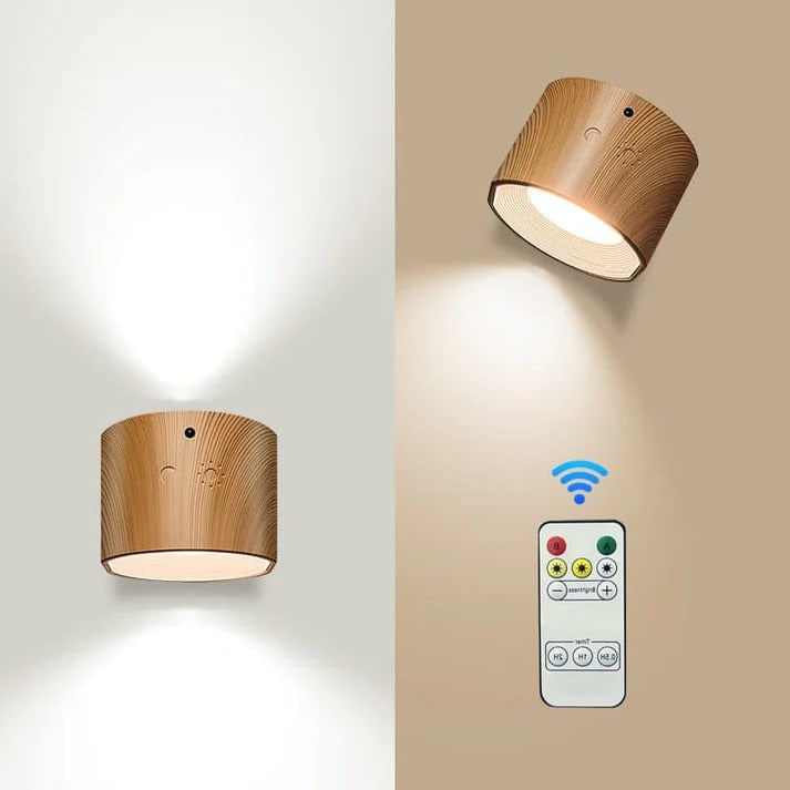 Lámpara de pared recargable y aplique a batería con soporte magnético y control remoto
