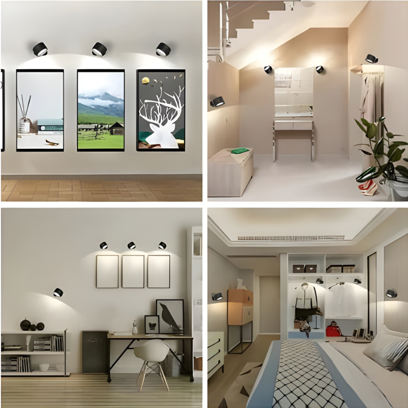 Aplique de pared recargable con soporte magnético de 360° e iluminación LED inalámbrica para exteriores