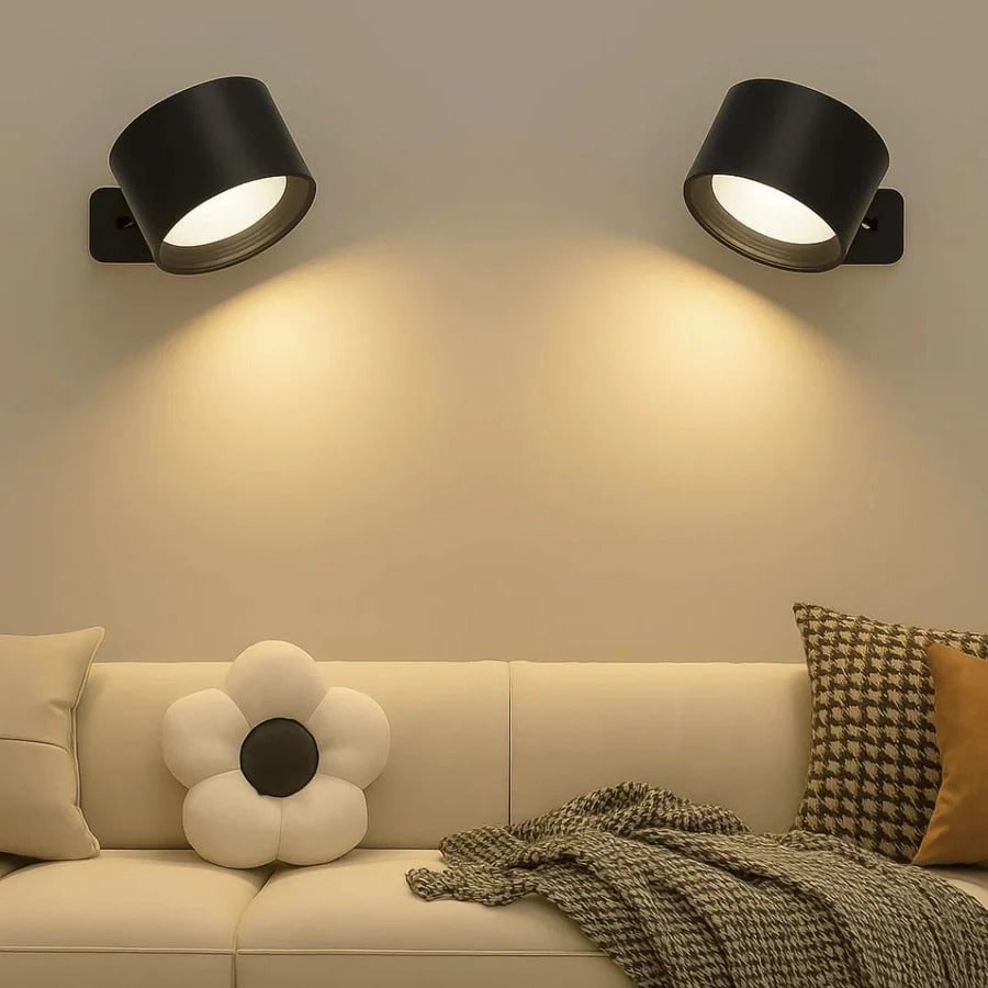 Aplique de pared recargable con soporte magnético de 360° e iluminación LED inalámbrica para exteriores
