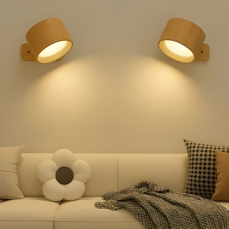 Aplique de pared recargable con soporte magnético de 360° e iluminación LED inalámbrica para exteriores