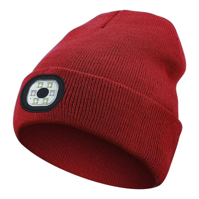 Rechargeable LED Beanie Hat for Winter - product detail 11