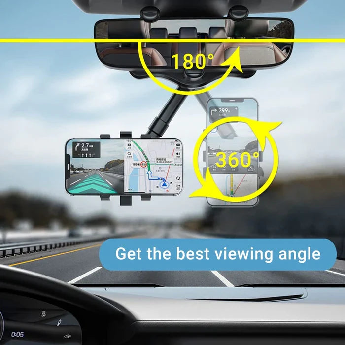 Rotatable and Retractable Car Phone Holder - 360 Degree Rear View Mirror Phone Holder - product image 6