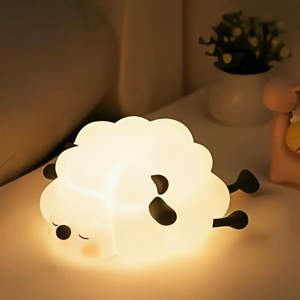 Lámpara nocturna LED adorable con brillo ajustable y temporizador de sueño