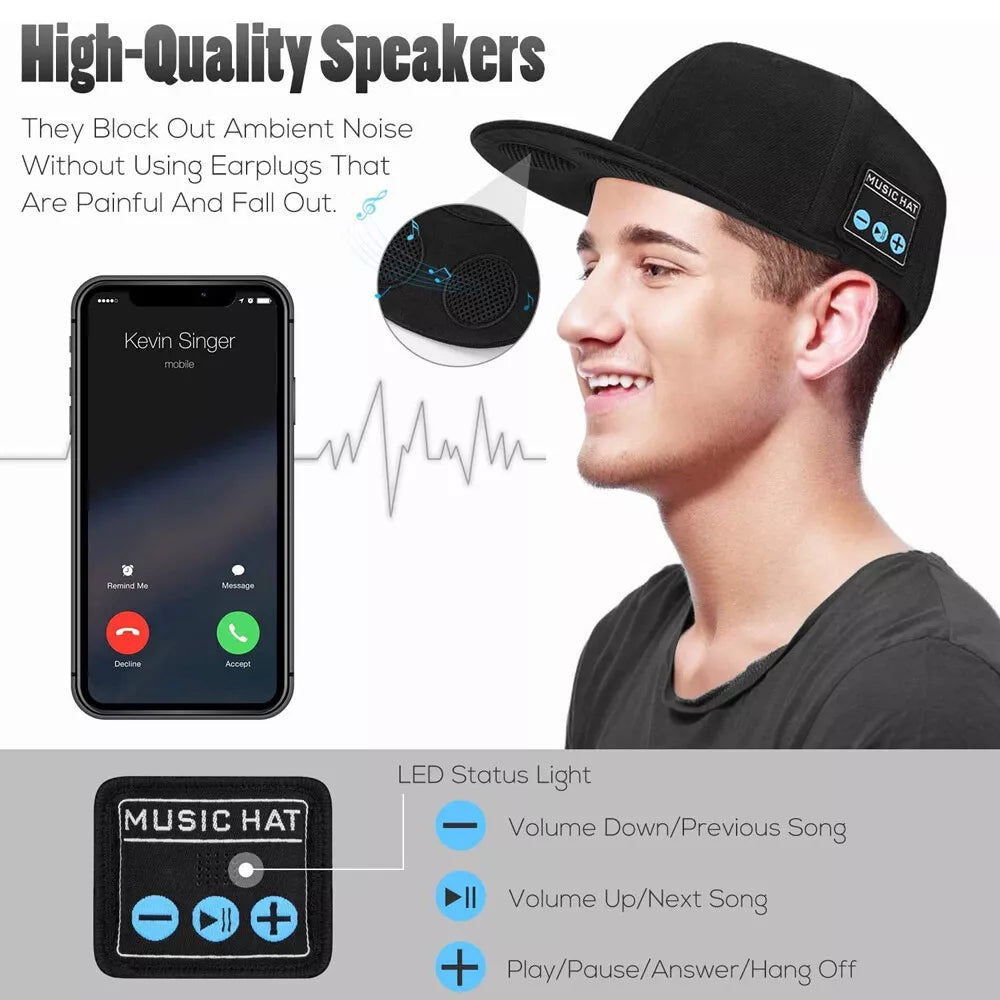 Bluetooth Speaker Baseball Cap – Wireless, Waterproof, and Stylish - product image 6