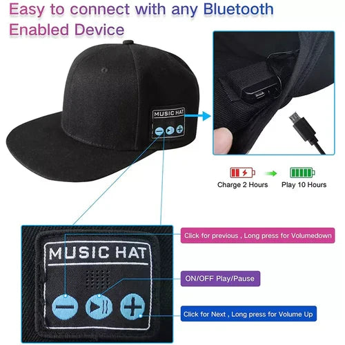 Bluetooth Speaker Baseball Cap – Wireless, Waterproof, and Stylish - product image 4