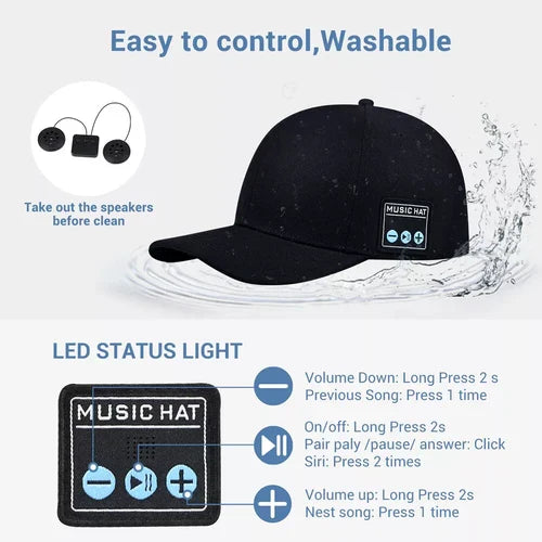 Bluetooth Speaker Baseball Cap – Wireless, Waterproof, and Stylish - product image 5