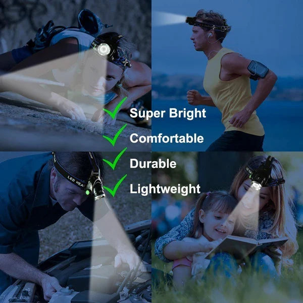 990000LM Rechargeable LED Headlamp Zoomable Torch Tactical Headlight Flashlight - product image 6