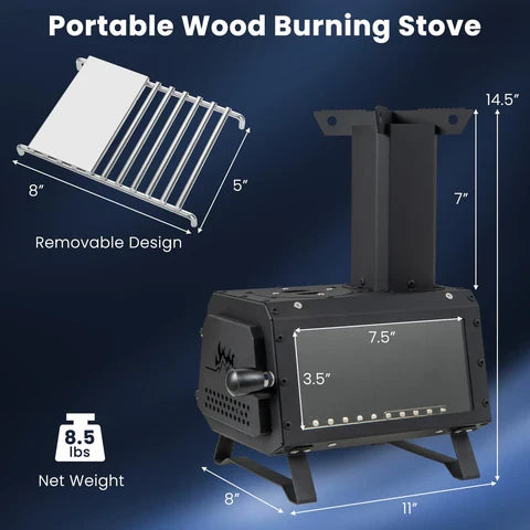 Portable Wood Burning Camping Cooking Heater Stove - product image 5