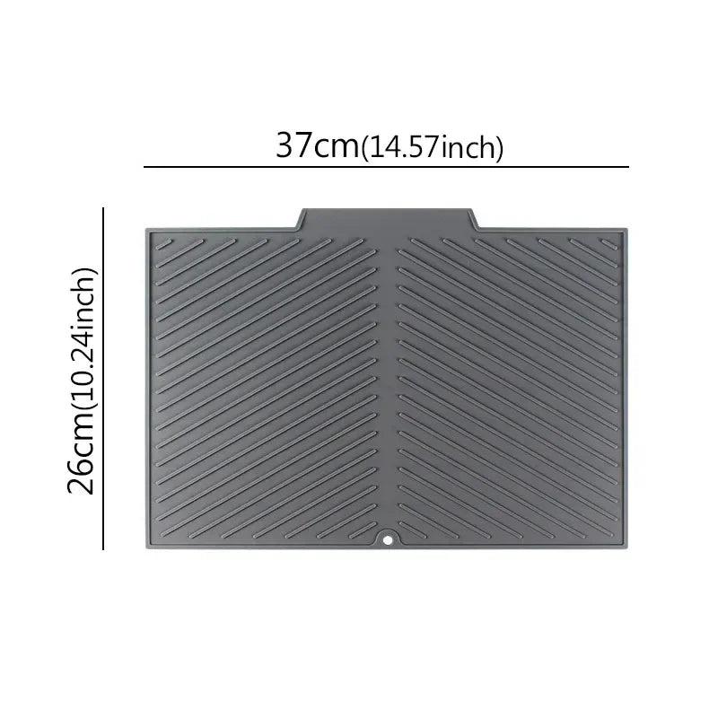 Silicone Dish Drying Mat with Drain Design - product detail 6