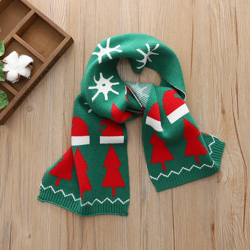 Cute Christmas Knit Scarf for Kids Winter - product detail 4