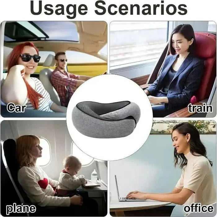 Snail Style Memory Foam Travel Curved Neck Pillow - - product detail 3