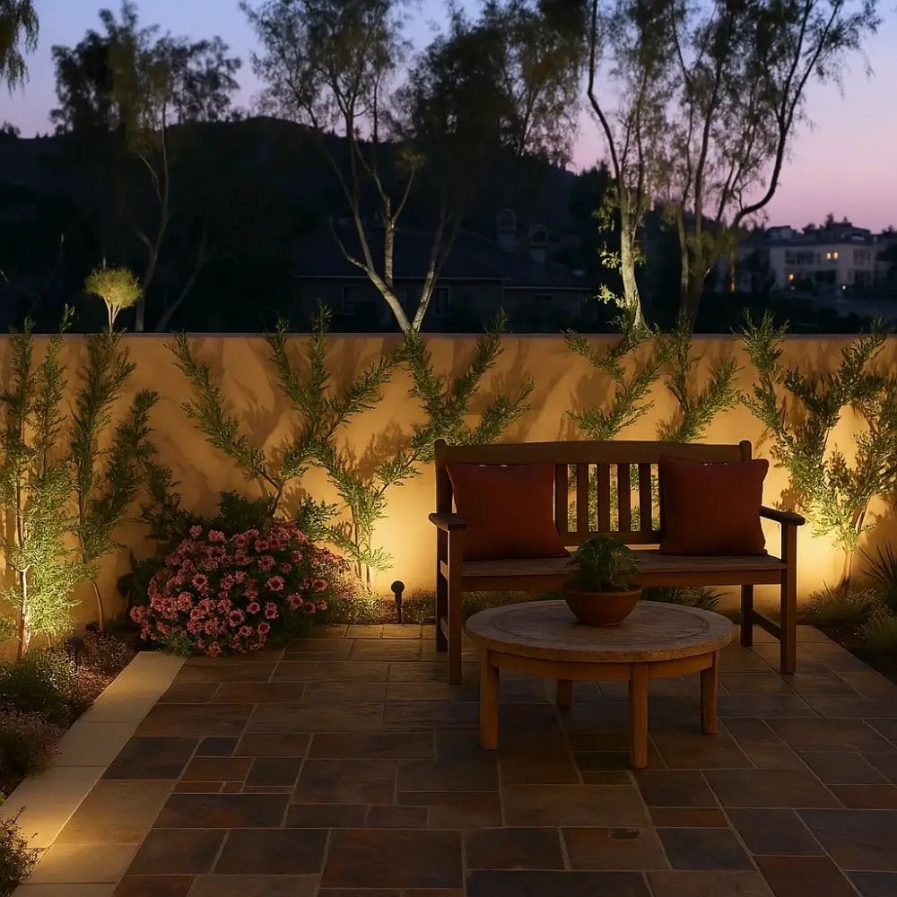 Foco solar recargable ajustable para jardín y exteriores, para iluminación paisajística