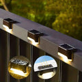 Luces LED solares para exteriores de senderos, vallas y terrazas con instalación en escalones y escaleras