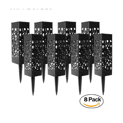 Luces solares para senderos con diseño de celosía calada para iluminar jardines, céspedes y paisajes exteriores
