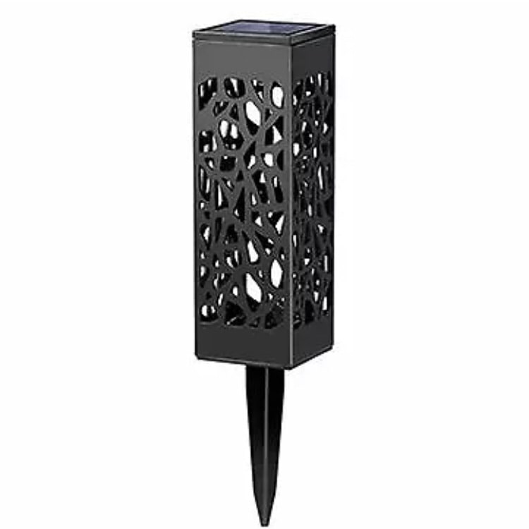 Luces solares para senderos con diseño de celosía calada para iluminar jardines, céspedes y paisajes exteriores