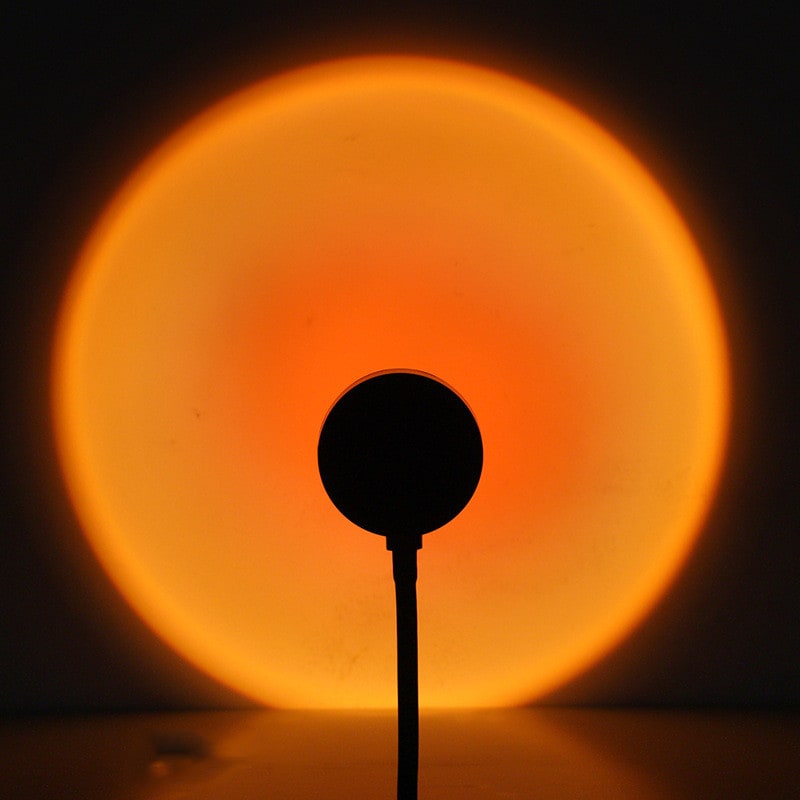 Lámpara proyectora de atardeceres, luz nocturna LED con soporte ajustable para dormitorio y estrellas