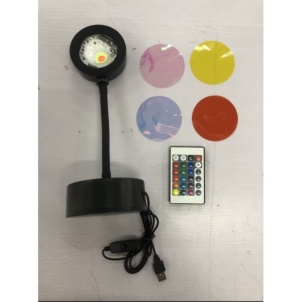 Lámpara proyectora de atardeceres, luz nocturna LED con soporte ajustable para dormitorio y estrellas