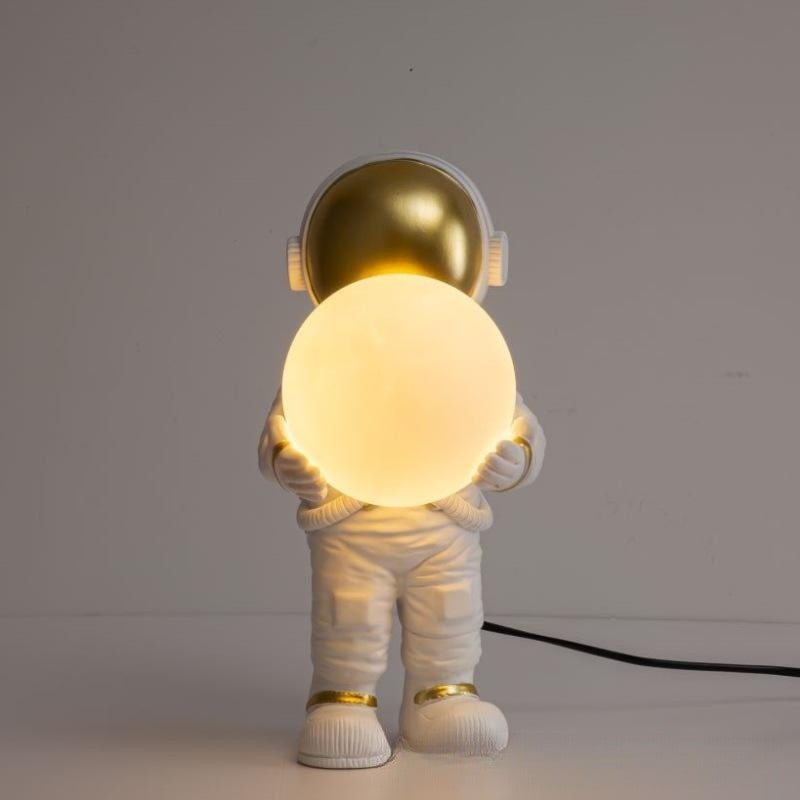 Lámparas de mesa de estilo moderno de mediados de siglo, con astronauta táctil y esfera luminosa, para dormitorio, juego de 2 unidades