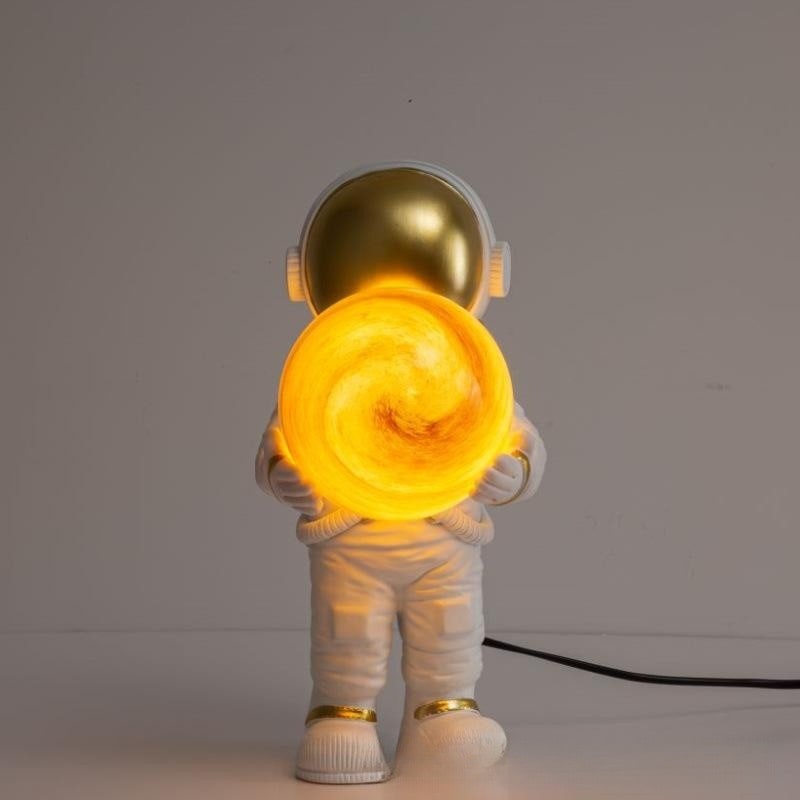 Lámparas de mesa de estilo moderno de mediados de siglo, con astronauta táctil y esfera luminosa, para dormitorio, juego de 2 unidades