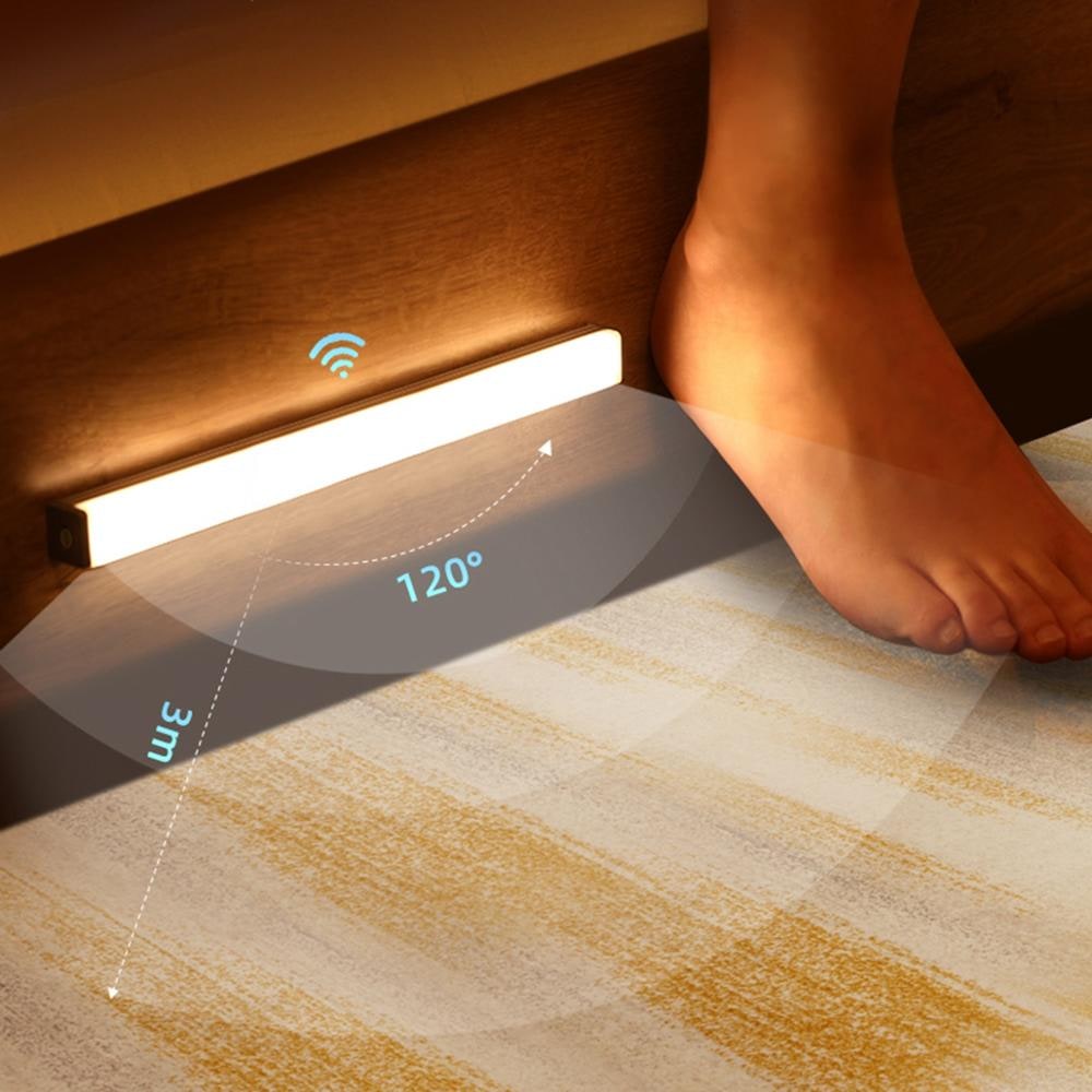 Luces LED para debajo de los gabinetes, eficientes energéticamente, con sensor de movimiento y barra magnética