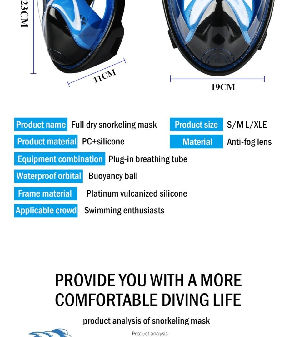 Full Face Anti Fog Underwater Scuba Diving Mask - product image 12