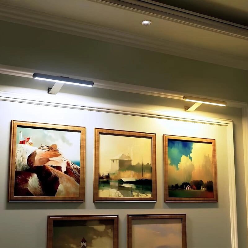Lámpara de pared para cuadros, LED, recargable, inalámbrica y de metal