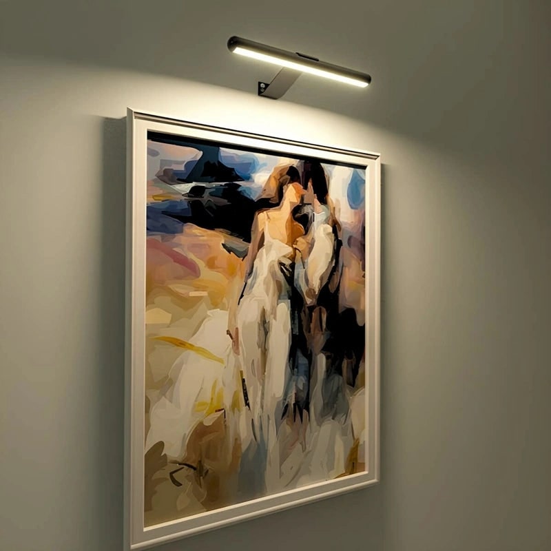 Lámpara de pared para cuadros, LED, recargable, inalámbrica y de metal