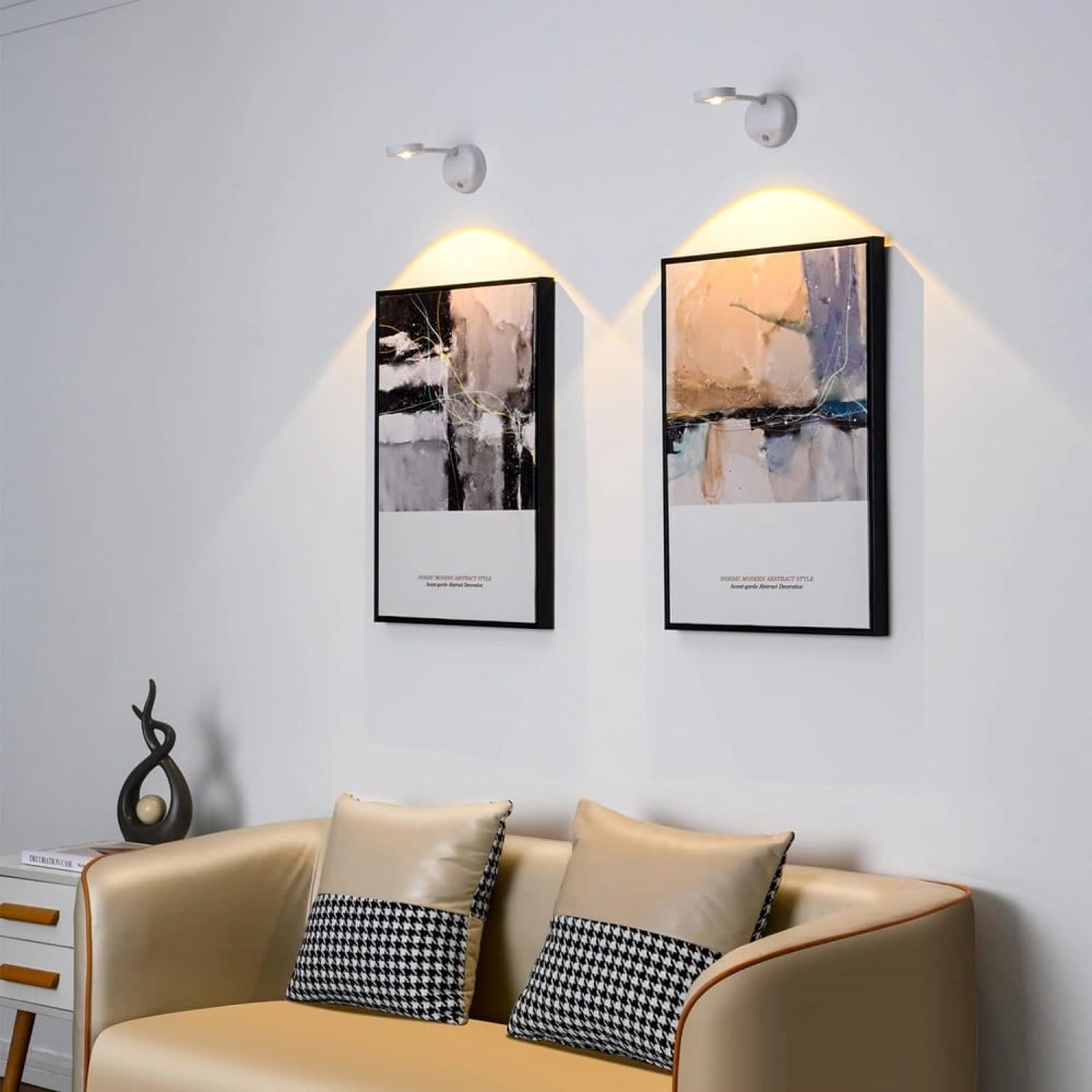Aplique de pared para cuadros inalámbrico LED, magnético y ajustable, sin cable