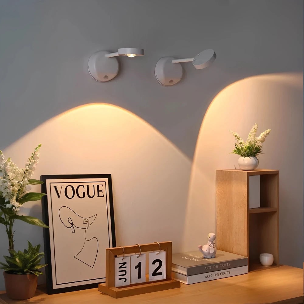 Aplique de pared para cuadros inalámbrico LED, magnético y ajustable, sin cable