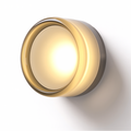 Aplique de pared LED redondo con difusor acrílico, lámpara de dormitorio de montaje al ras