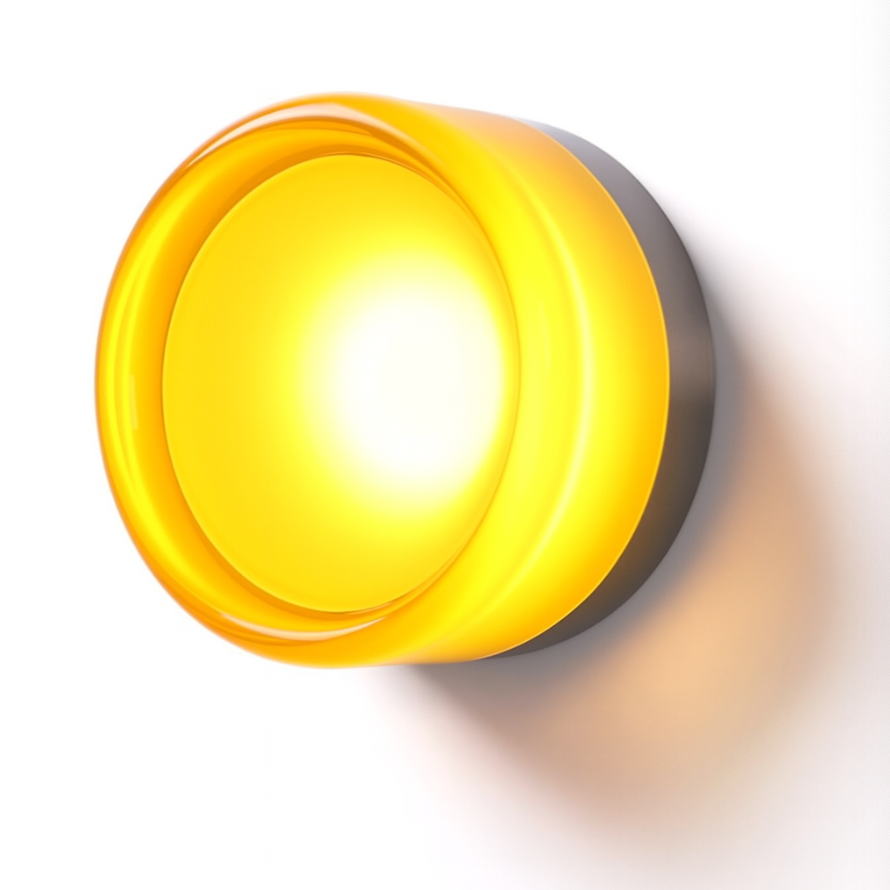Aplique de pared LED redondo con difusor acrílico, lámpara de dormitorio de montaje al ras