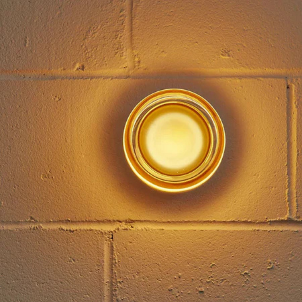 Aplique de pared LED redondo con difusor acrílico, lámpara de dormitorio de montaje al ras
