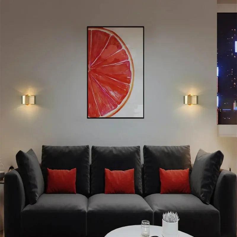 Aplique de pared con pantalla cilíndrica para salón y dormitorio, con vela