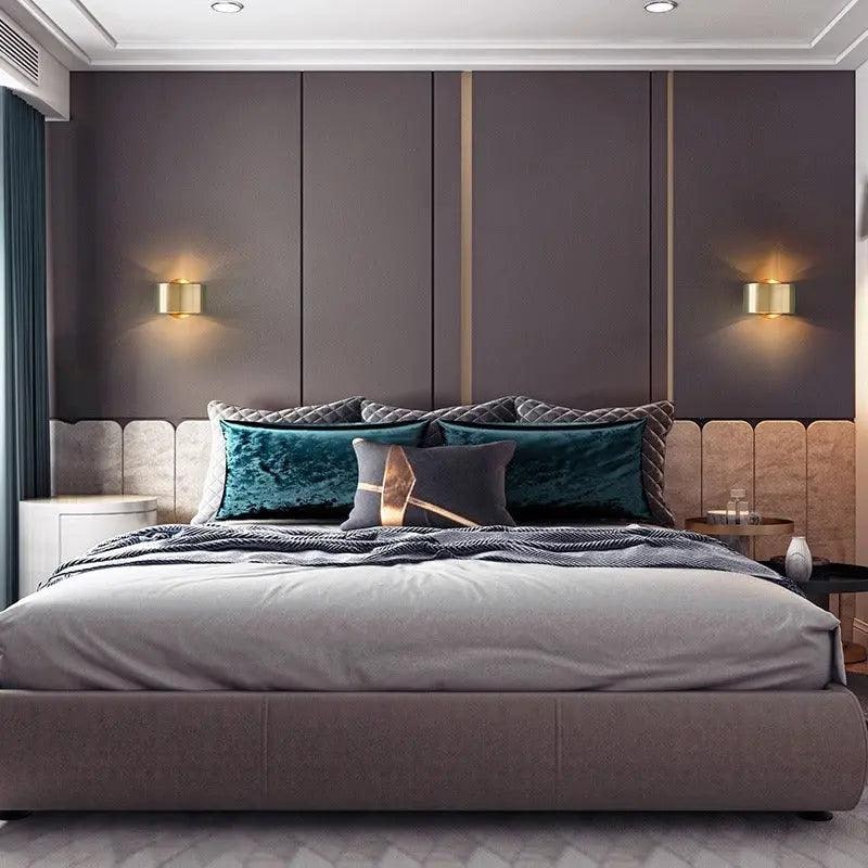Aplique de pared con pantalla cilíndrica para salón y dormitorio, con vela