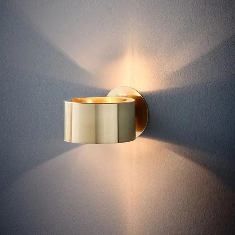 Aplique de pared con pantalla cilíndrica para salón y dormitorio, con vela