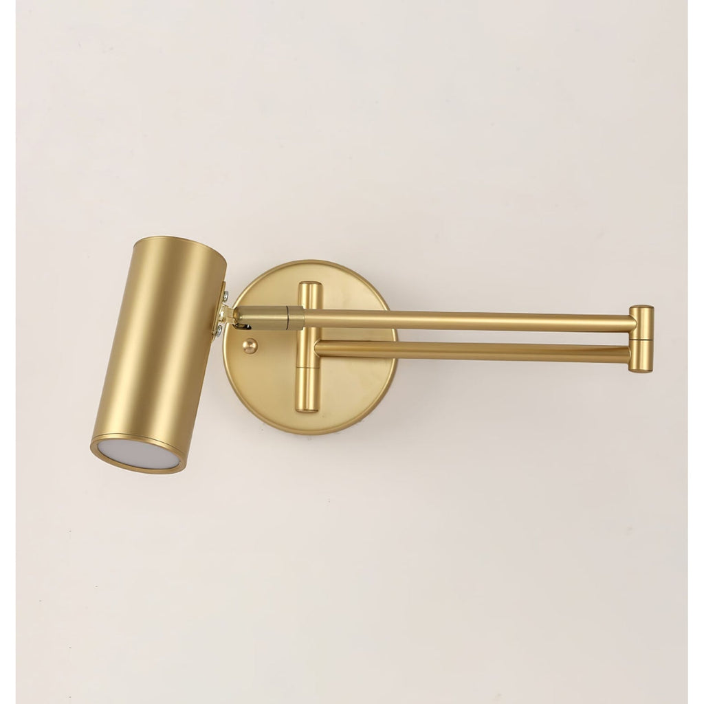 Lámpara de pared con brazo articulado para lectura y cabezal ajustable